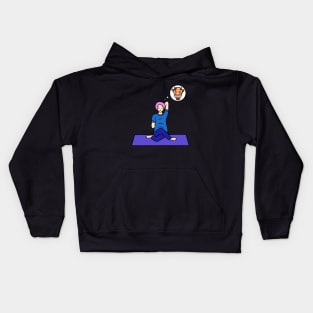 Cow face pose - yoga Kids Hoodie